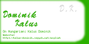 dominik kalus business card